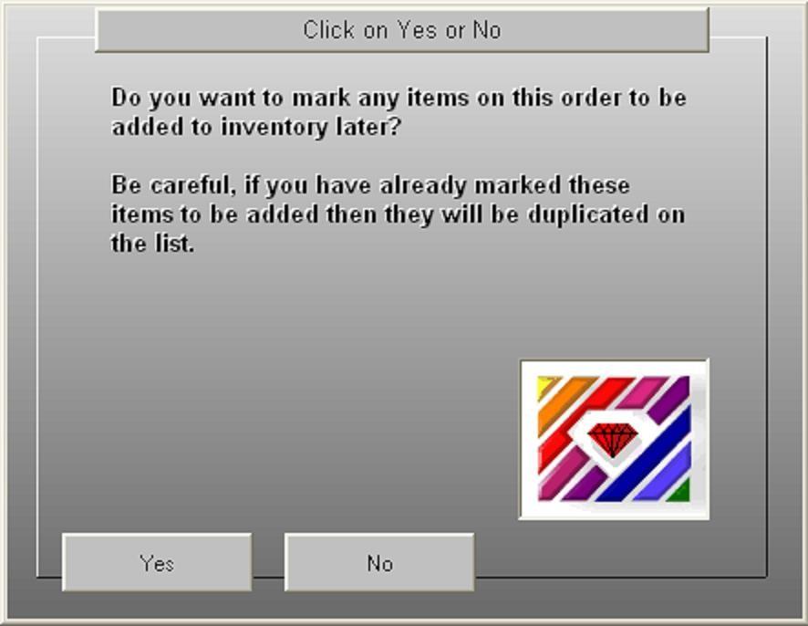 the next time you enter inventory for the same supplier. See section 4.2.