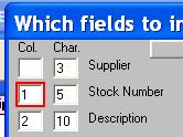 After deleting the number from this box press the TAB or ENTER key on the keyboard or use the mouse and click into another Col field. The numbers in the other Col fields will automatically adjust.