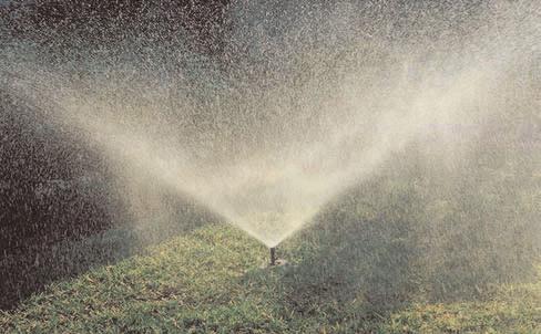 Sprinkler at work efficient than flood irrigation systems and provide efficient coverage for small to large areas.