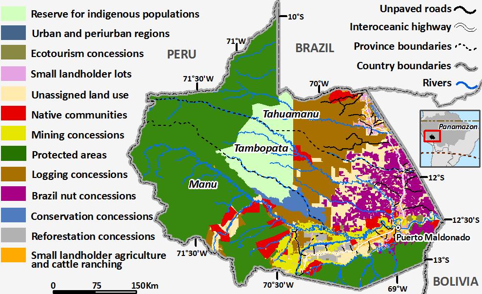 Assessing effectiveness and leakage over time dds ratio adjusted Land use zones 1997 2000 2005 Mean Urban and periurban areas 6.15 2.17 5.40 4.57 Mining concessions 1.26 1.62 1.51 1.