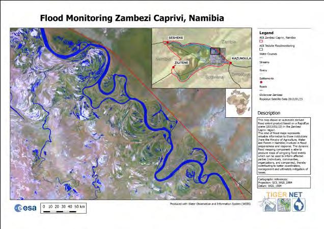 reports (Map and Tabular) for Flood Bulletins and Risk Management.