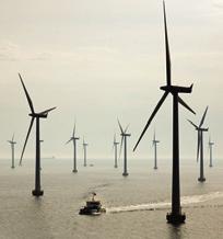 Lillgrund offshore wind farm, Sweden Service technician using control mechanism to secure data Service technicians accessing the turbine Generation Located in remote areas and operating under the