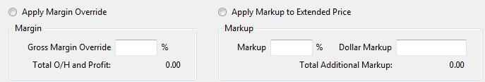 Don t Confuse Markup with Margin Takeoffs In takeoff details, Markup is entered In takeoff bid summary You can apply a Gross Margin Override Or Apply Markup to Extended Price Markup and Margin Table
