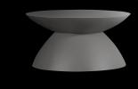 "Vitrified" texture finished in high gloss 585 Base: Polished brass Body: Lacquered in grey with