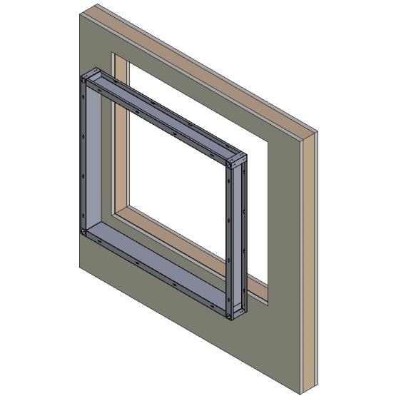 General Wall Cut-Out Procedure: Build the internal framing for the window so that the opening is 1 wider and 1 taller than the steel frame.