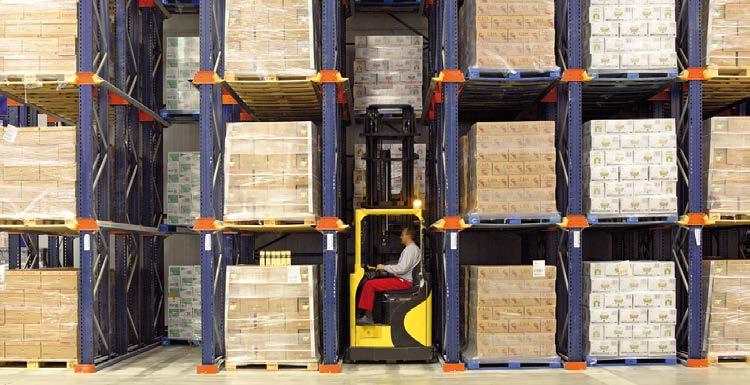Forklifts travel inside the storage lanes. So, the necessary margins must be calculated to create safe work conditions.