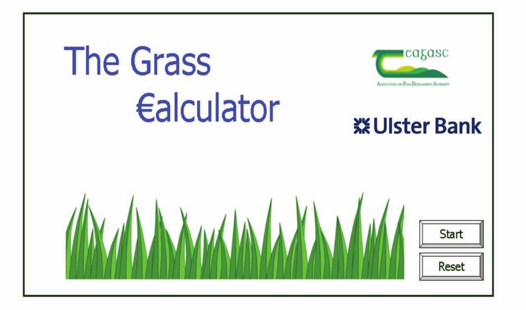 The Grass alculator How the calculator works Opening sheet Figure 4. Opening sheet of The Grass Calculator This is the first sheet users will see when they open the The Grass Calculator.