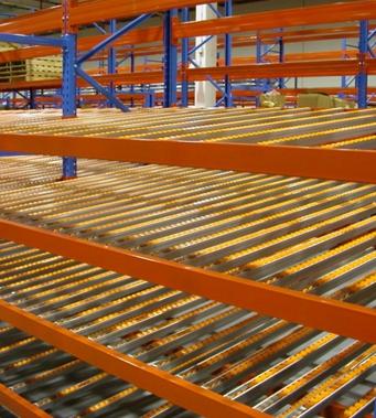 SCI GRAVITY FLOW PALLET / SHELVING RACKING Gravity Flow Rack systems accommodate everything from the fastestmovers to slow movers to odd-shaped cases, cartons, bins, or merchandise.