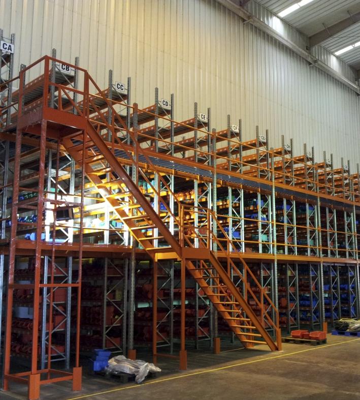 Pallet flow rack systems have a higher density of storage space per square foot of floor space than standard racks.