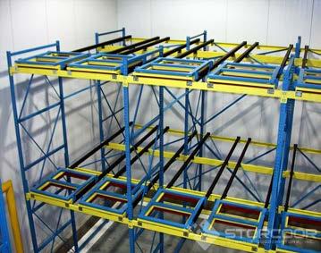 Material STORAGE ROLL FORMED & STRUCTURAL PALLET RACKING PUSH