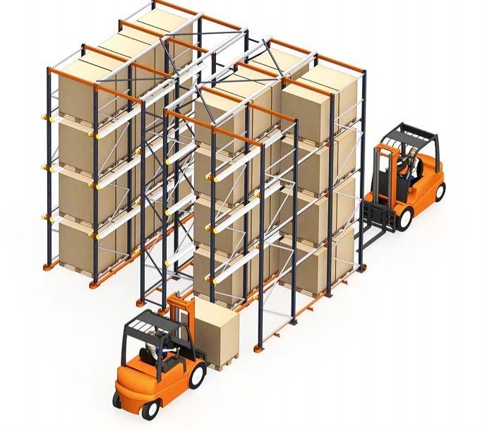 Advantages of Push Back Pallet Rack: A Roll Form Push Back Pallet Rack Systems may feature skate wheels that divide the beams into product lanes.