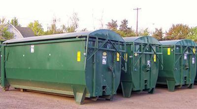 Solid Waste Management Covered Roll-offs for Wind Protection Litter is