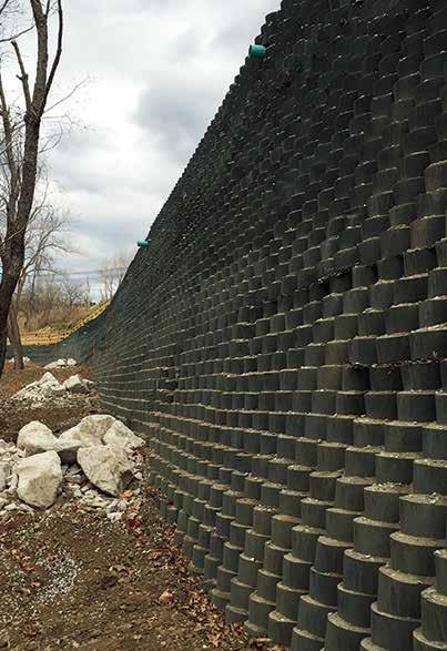 backfill using the selected tie-back system at defined design intervals typical of MSE wall