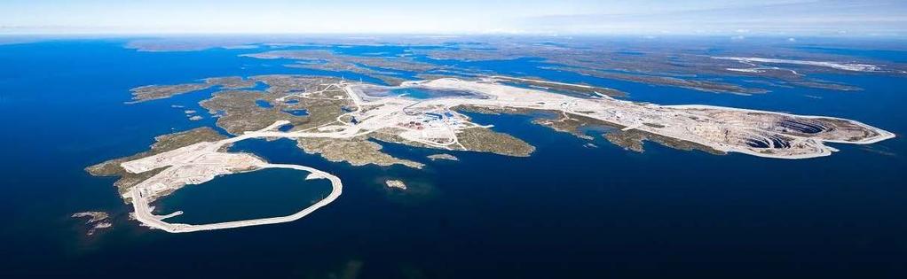 Diavik A21 deposit, NWT Now mining the A21 diamond deposit First ore delivered at the end of March 2018 Sustainable production by Q3