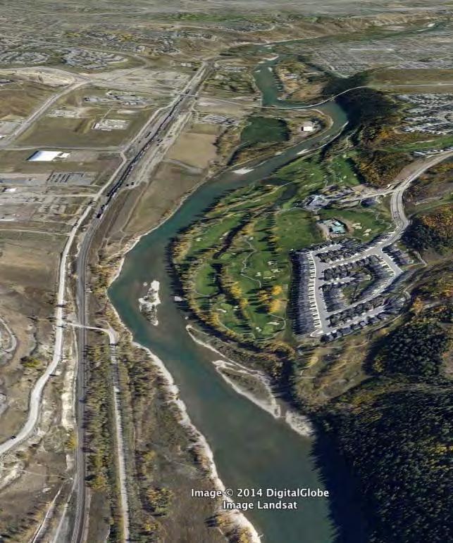 The Rivers of the Bow Basin are trying to release their flood energy into the floodplain by scouring and