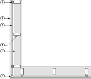 CORNER AND WALL INTERSECTION Corner Junction A Steel Stud Wall 1. 2. 3. 4. 5. 6.