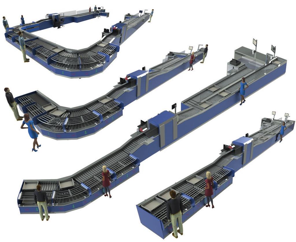 TRAY-RETURN SYSTEM MODULARITY Each airport has its own specific configuration and requirements.