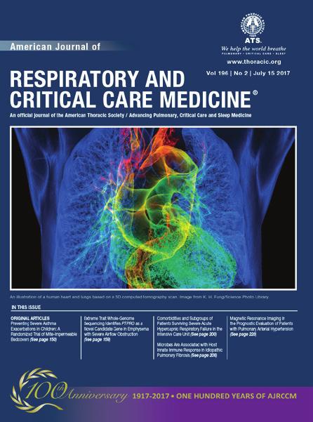 2018 Print Advertising Rates American Journal of Respiratory and Critical Care Medicine: AJRCCM An official journal of the American Thoracic Society/Advancing Pulmonary, Critical Care and Sleep