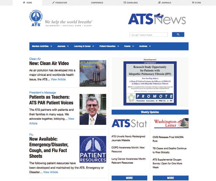 2018 Online Advertising Rates American Thoracic Society E-newsletters The American Thoracic Society offers online large rectangle advertising in the e-mails (300 x 250) and websites (300 x 600) of