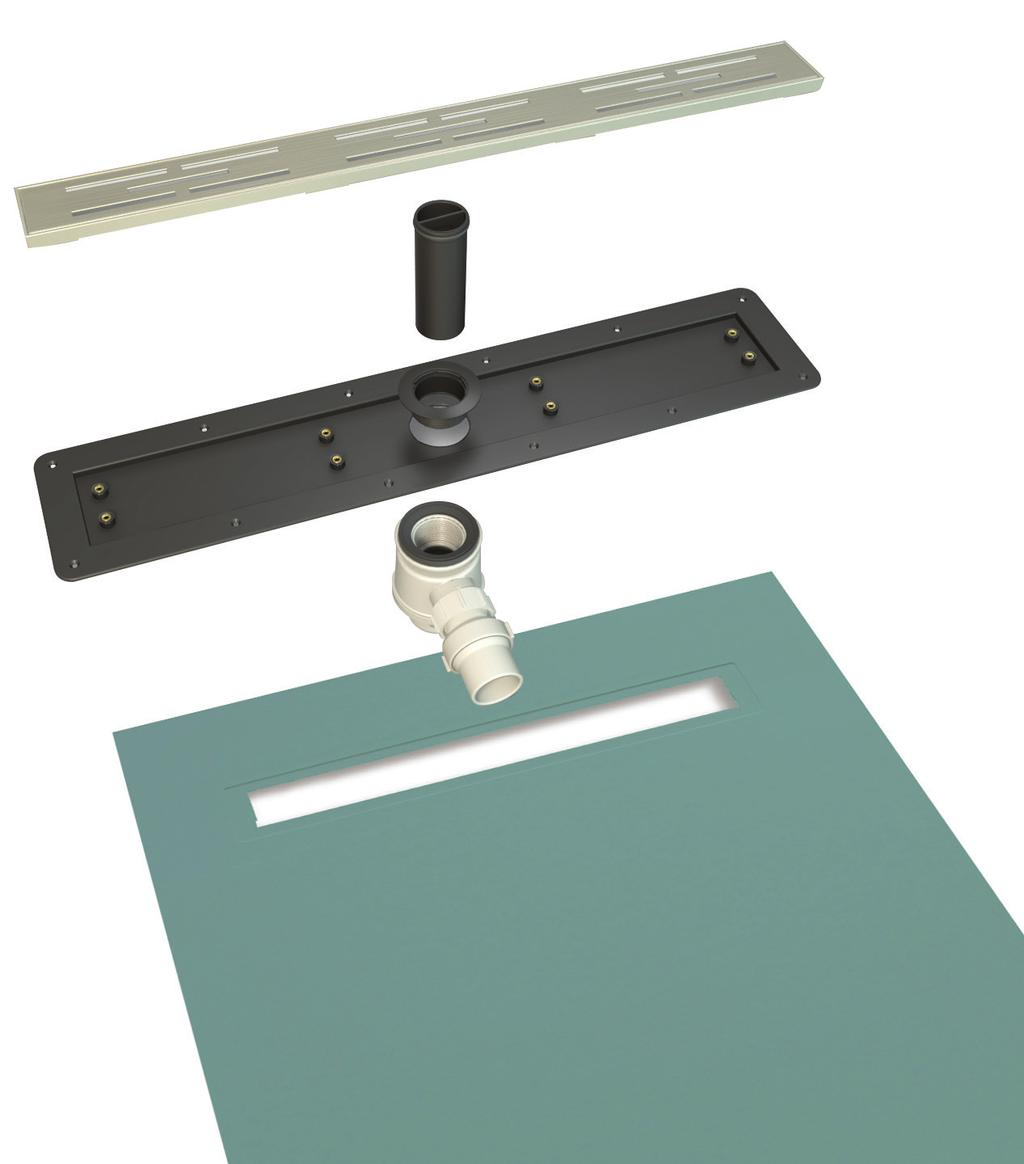 The key feature of the Inline Timber is its two-way fall which allows the tiling to be laid without diagonal cuts, therefore making it ideal for use with large format tiles.