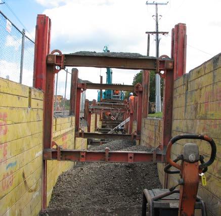 Double Slide Rail This system is used for larger and deeper excavations for large