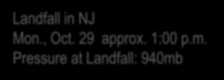 Landfall in NJ Mon., Oct.