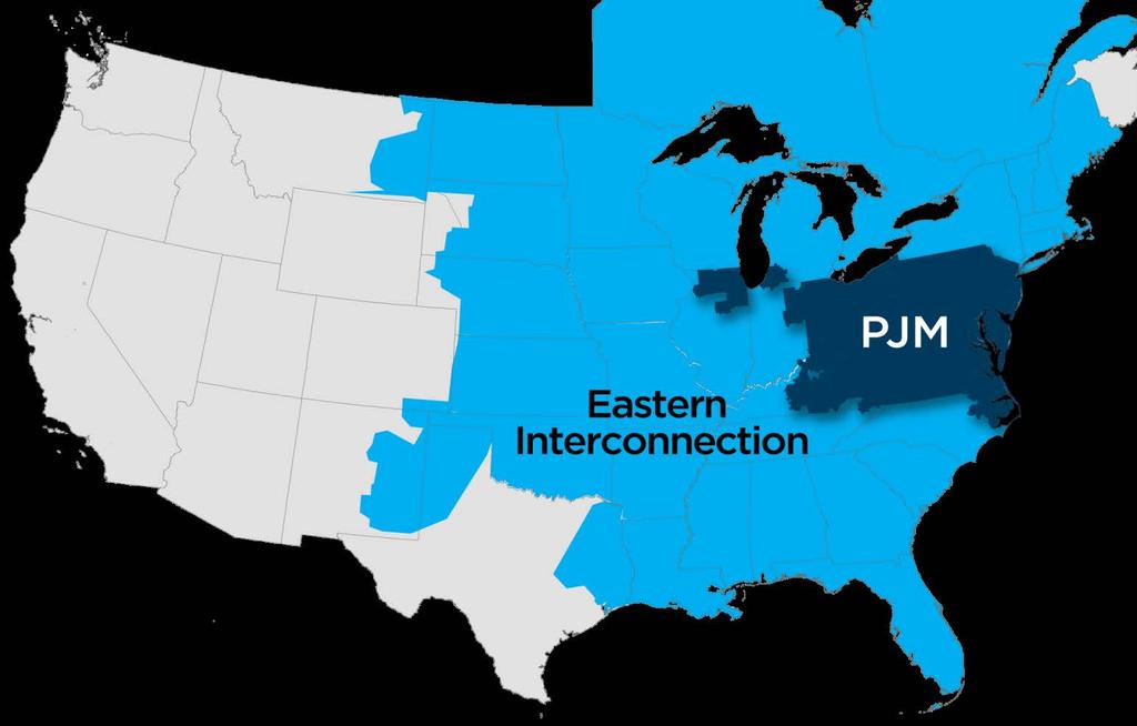 PJM as Part of the Eastern Interconnection Key