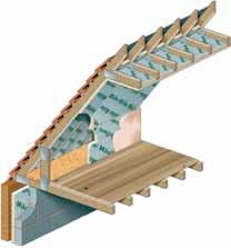 The insulation is then fixed by use of a vertical batten (minimum size 50mm x 25mm) placed above the insulation down the line of each rafter.