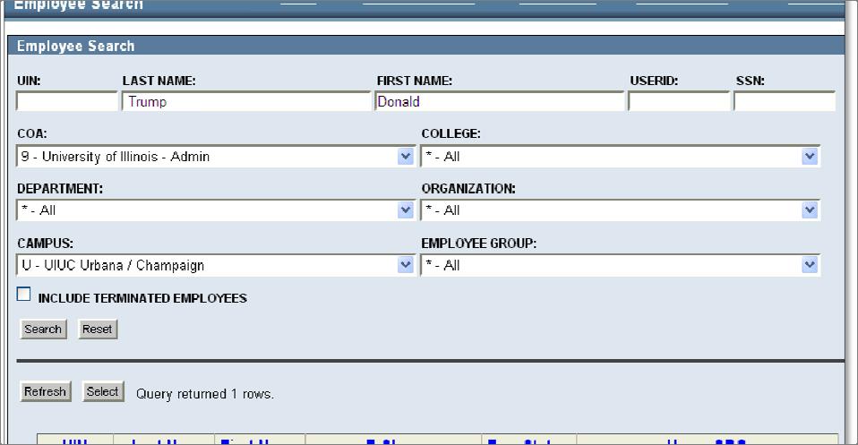 Completing a Job End Date Transaction The Job End Date transaction is completed in the Employee Record View of the HR Front End.