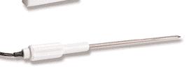 The stainless steel probe is perfect for fast response in liquids, air, frozen and semisolid materials. The probe utilizes a hightech NTC thermistor sensor to measure the temperature.