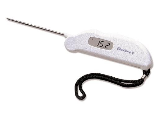 Pocket Thermometer with Folding Probe ±0.3 C Accuracy and Cal-Check HI 151 The Checktemp 4 provides practical solutions to temperature measurement for food service.