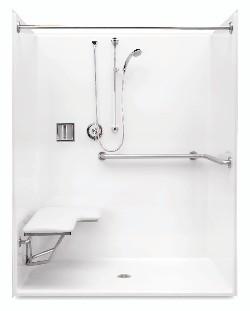sectional options Low thresholds Factory installed accessories Space-saving design 60 Showers Available in acrylic