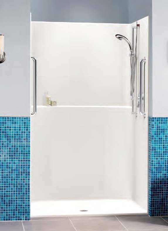 The accessible shower products are ideal for active adult and residential applications