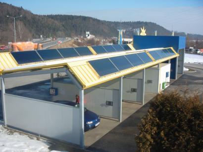 Built Examples Solar car wash plant, Köflach, Austria