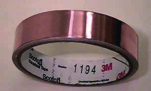 6 mils) - Tin Plated Copper Foil with Acrylic Conductive Adhesive 1183 Tape consists of a 1-ounce deadsoft tin-plated copper foil backing and a unique electrically conductive pressure-sensitive