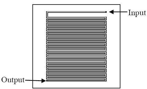 402 Copyright 2009 Tech Science Press FDMP, vol.5, no.4, pp.399-409, 2009 (a) (b) (c) Figure 2: Gas Flow channels: (a) interdigitated (b) serpentine (c) straight design. depth of 1 mm.