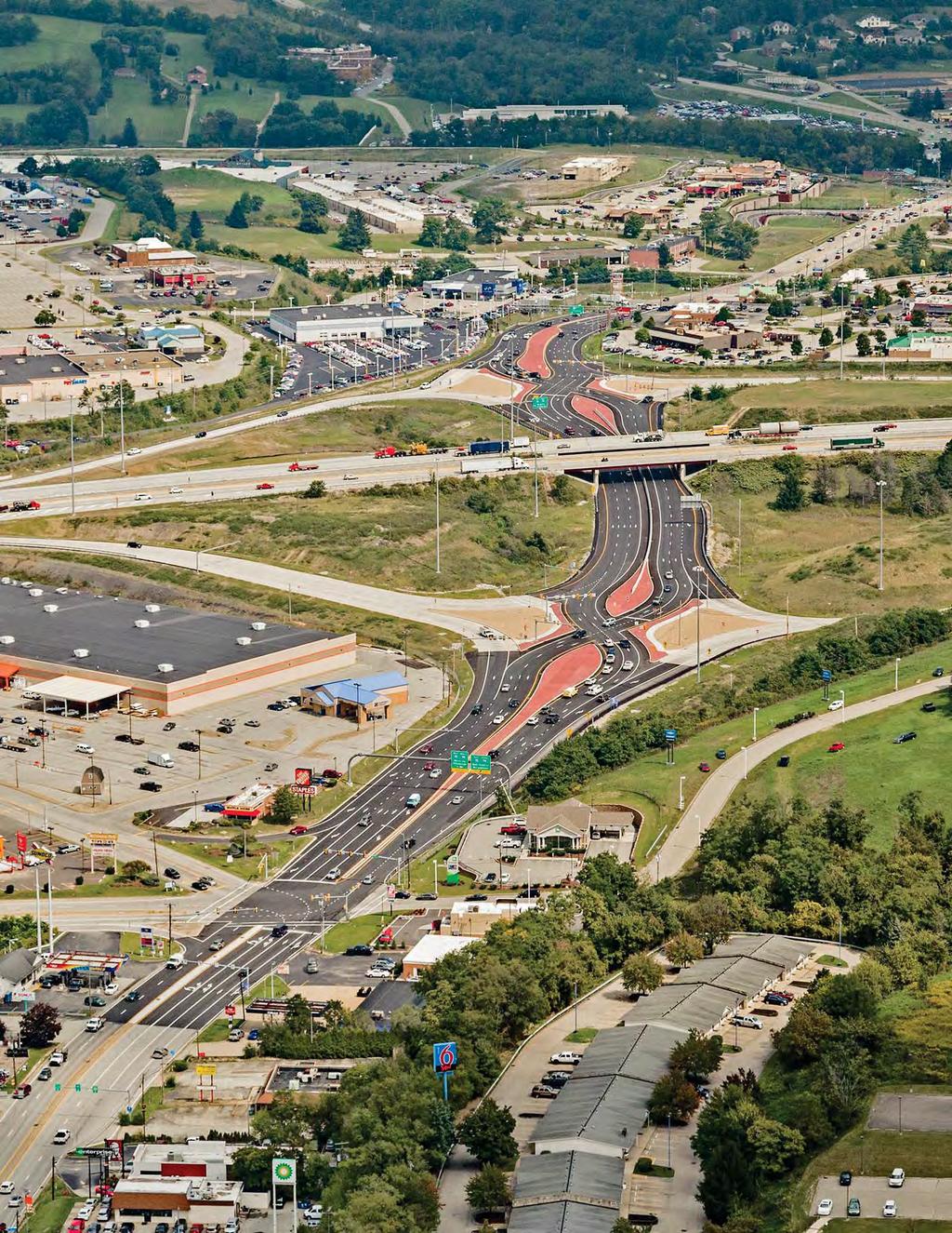 Photo 1: Seen here, I-70 and Route 19 interchange looking north.