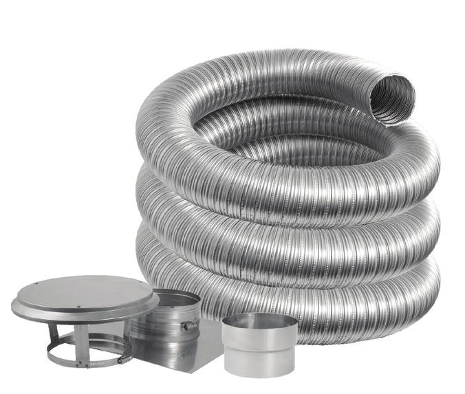DuraFlex Pro Stainless Steel Flexible Relining DuraFlex Pro Top Plate/Cap Kit Kit includes: Top Plate with welded Storm Collar, and Cap, plus DuraFlex SS