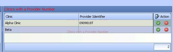 You must ensure that the Practitioners have the Provider Numbers