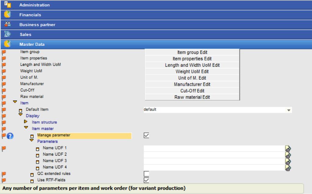 CONFIGURATION WIZARD: The Parameter tab is only visible if the parameters is