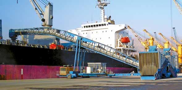 Maximising Berth Utilisation The Mobile Shiploader immediately converts an existing multi-purpose