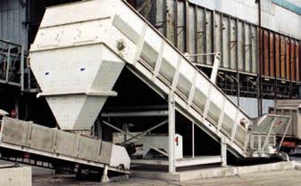 Synthetic Gypsum Intake to Board Plant SAMSON with Teaser Discharges to an Inclined Belt Conveyor