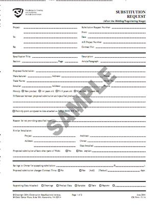 Project Forms Clarification and Modification Forms Request for information
