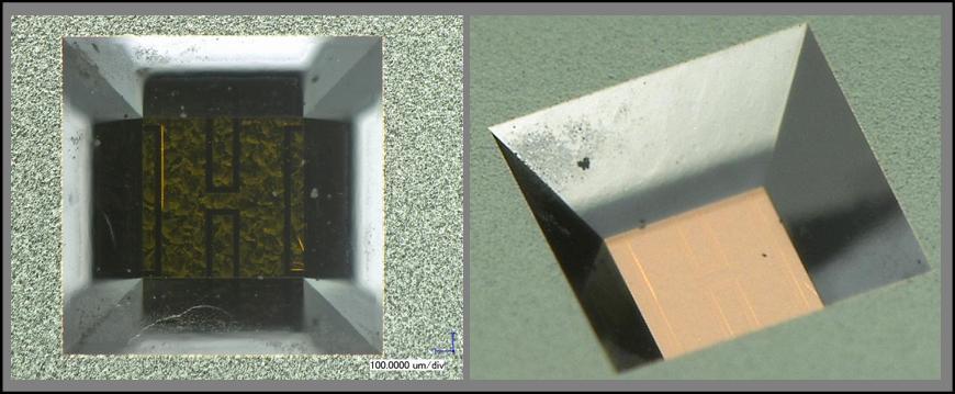 14. It should take between 2.5 to 3.5 hours for the bulk of the silicon on the back side of the die to be removed or etched away.