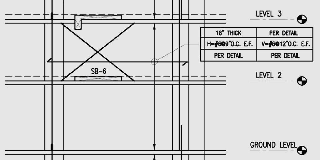 Special Concrete Shear Walls Shear Wall U Level 2 Reinforcing redesign