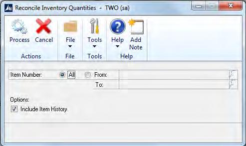 Step 2: Reconcile Inventory Quantities Microsoft Dynamics GP Month and Year End User Guide UXC Eclipse 1.