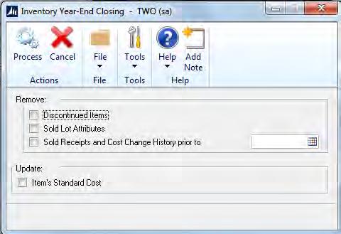 Remove Purchase Receipts and cost change history for items that have been completely sold. Remove any discontinued Items from the Item records that have been completely sold.