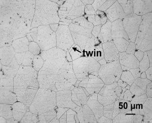 Optical micrographs of Inconel