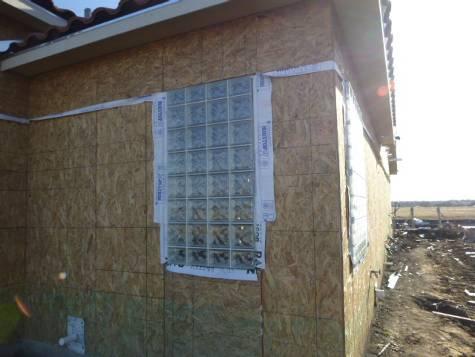2. Need to review and water proof correctly around the master bath glass block windows. Roof 1. Is incomplete at this time, waiting for exterior wall finish 2.