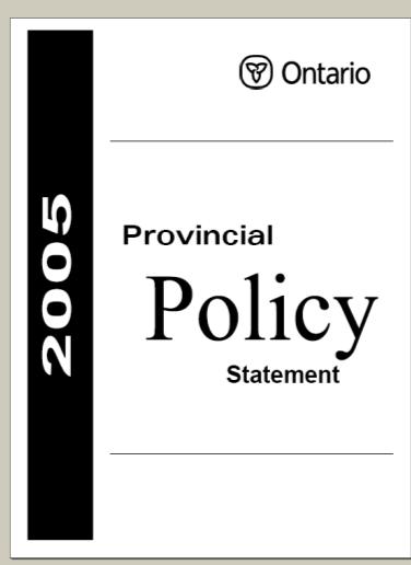 SECTION 2 PROVINCIAL POLICY CONTEXT Understanding the current planning policy framework and authority is important to framing a growth management study for the City.